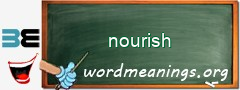 WordMeaning blackboard for nourish